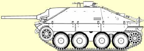 Чертёж Jagdpanzer 38(t) Hetzer für 7.5cm PaK39 / Panzerjager 38(t) - Хетцер. Ранняя модель