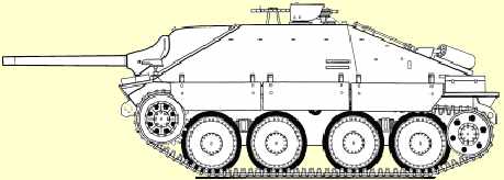 Чертёж Jagdpanzer 38(t) Hetzer für 7.5cm PaK39 / Panzerjager 38(t) - Хетцер. Позняя модель