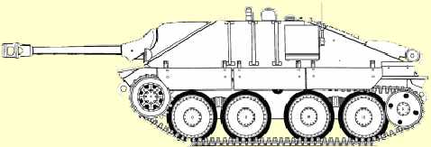 Чертёж Panzerjaeger G-13 - швейцарский Хетцер (Hetzer)